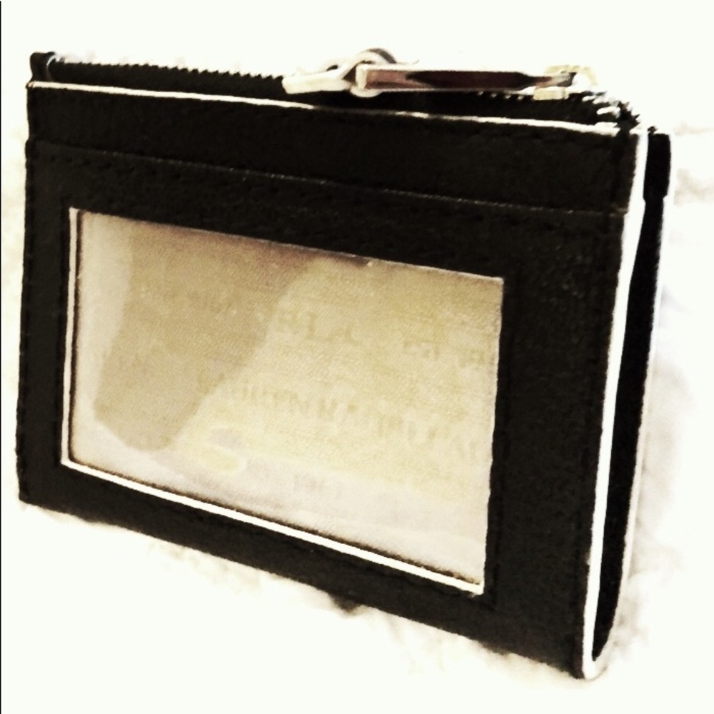 RALPH LAUREN card holder/wallet + white trim NWOT